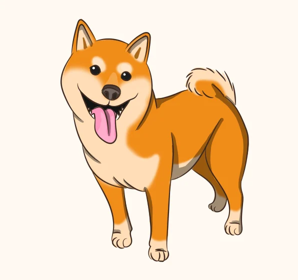 Smiling shiba inu